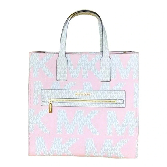 MICHAEL KORS KENLY LARGE NS
SIGNATURE TOTE PINK “POWDERED BLUSH” 🩷 PRISTINE! - Picture 1 of 9